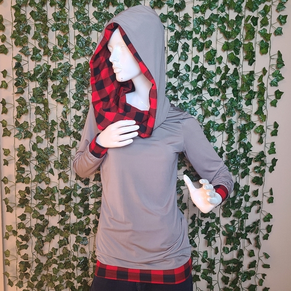 Dressfo Women's Bodycon Cabincore Oversized Hood Hoodie Top size S - Picture 2 of 13